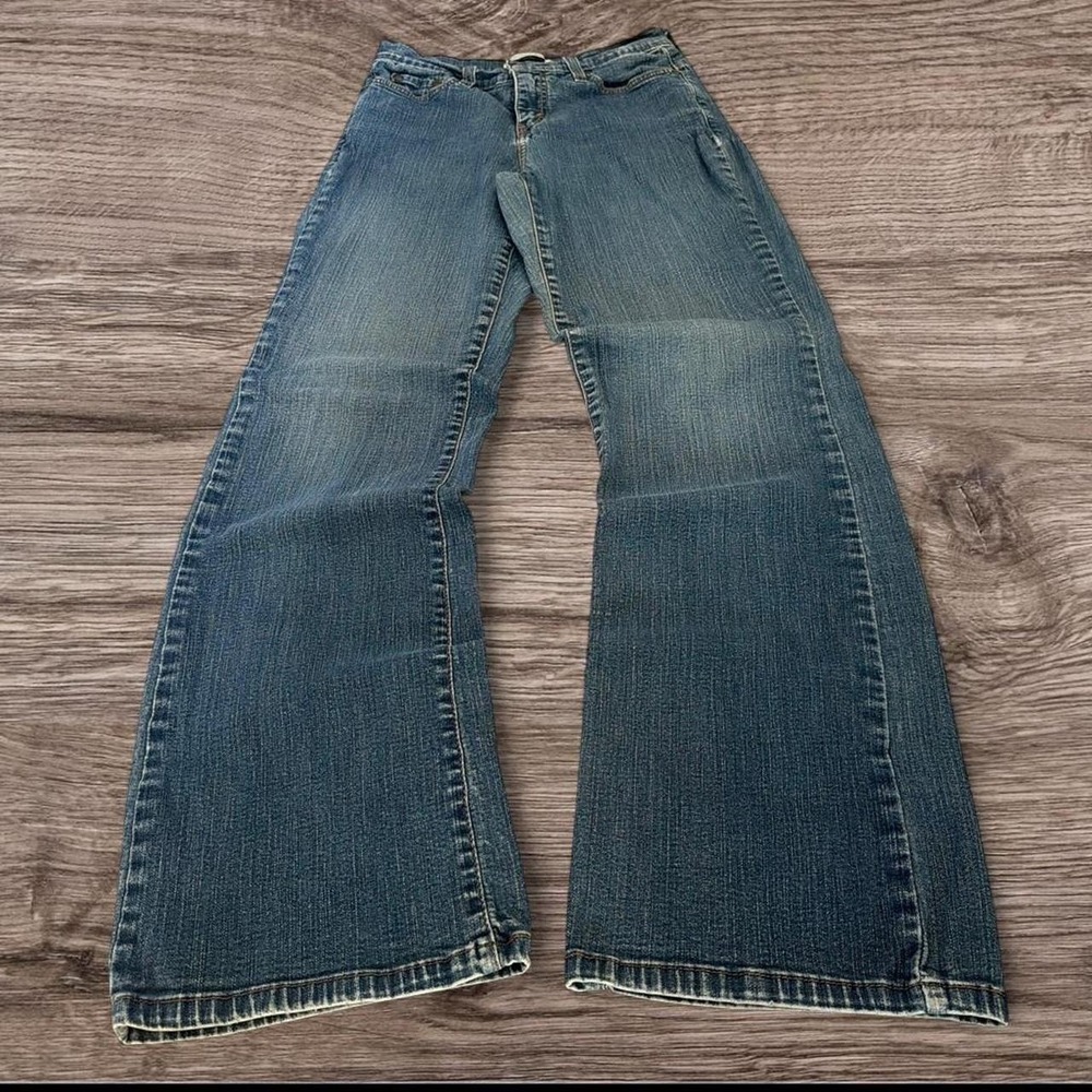 26x30 Blue Bootcut Flared Faded 2000s Jeans Y2K Vintage